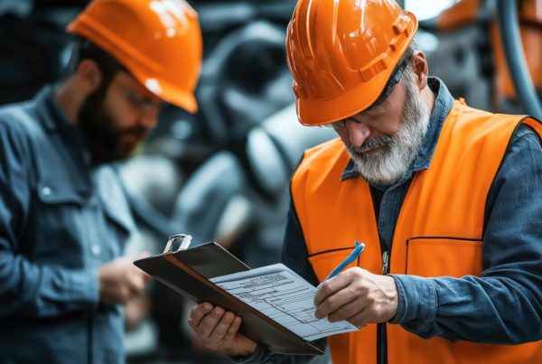 Homem verificandoordem de coleta