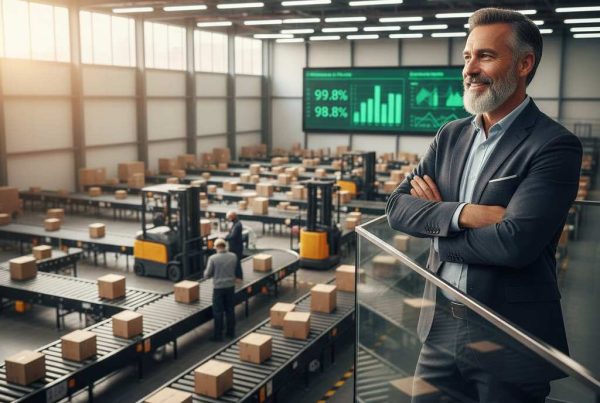 Centro de distribuição com esteiras e operação monitorada por sistemas para transportadoras focados em eficiência logística