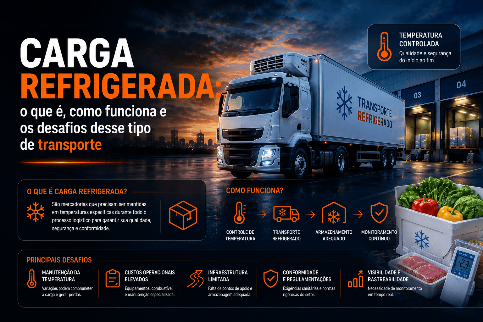 Carga refrigerada: o que é, como funciona e os desafios desse tipo de transporte